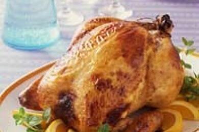 Печено пиле пълно със сирене