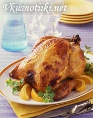 Печено пиле пълно със сирене