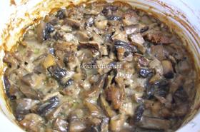 Каша с гъби и сметана