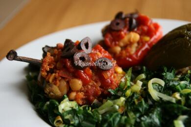 Пълнени  чушки с боб 