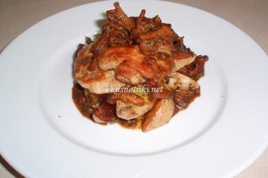 Пържоли с гъби