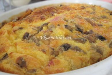 Предястие с гъби и кашкавал