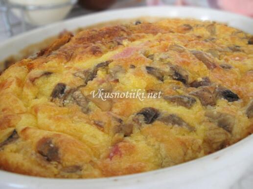 Предястие с гъби и кашкавал