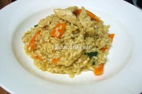 Ризото с пиле и зеленчуци