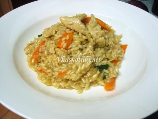 Ризото с пиле и зеленчуци