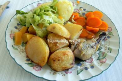 Пилешко филе с картофи