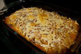 Мусака с пилешко месо и зеленчуци