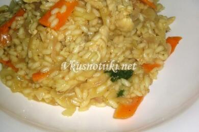 Ориз с пилешко по френски