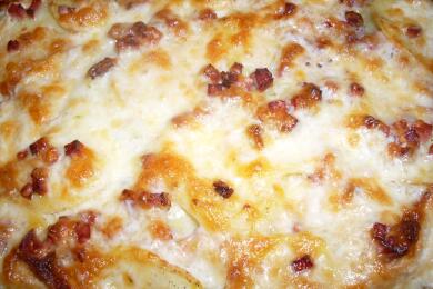 Картофки с шунка и кашкавал