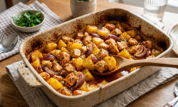 Пилешко филе с картофи