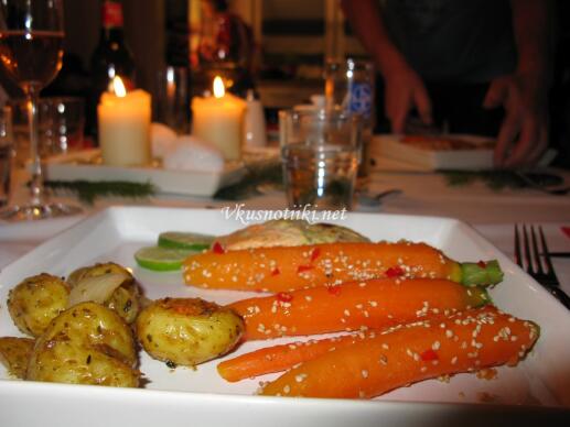 Панирани моркови със сусам