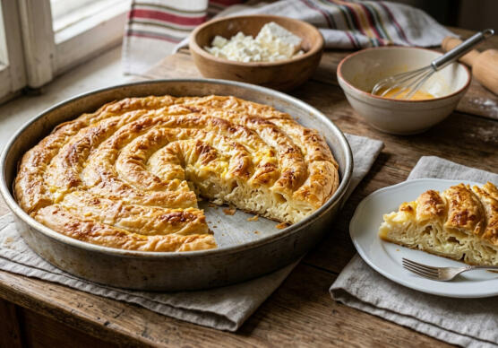 Баница със сирене и яйца