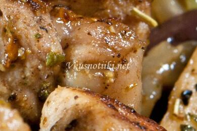 Свински кебап със сметана