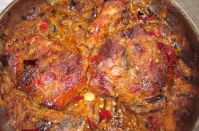 Свинско печено с лук