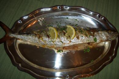 Печени скумрии с магданоз