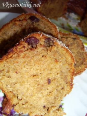 Ялълко-бананов кекс с шоколадов чирс