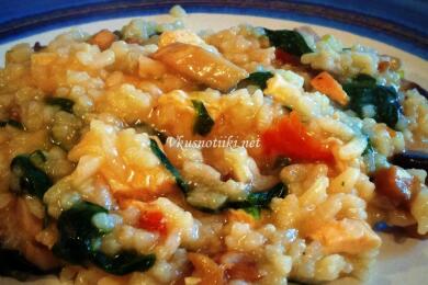 Ризото с пиле и зеленчуци