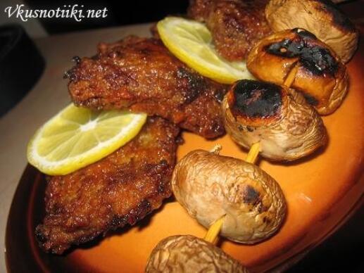 Свински дроб с горчица