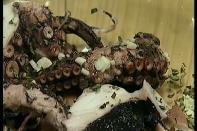 Октопод на скара по средиземноморски