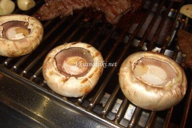 Гъби печени на жар