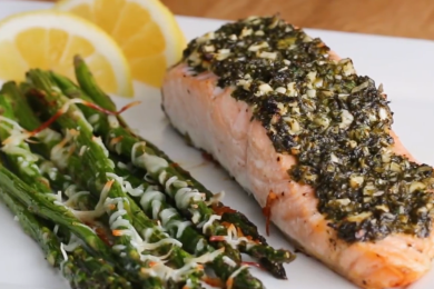 Вечеря със Сьомга за двама (меню)