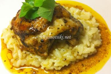 Ориз с пилешко по френски