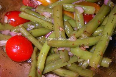 Салата от зелен фасул