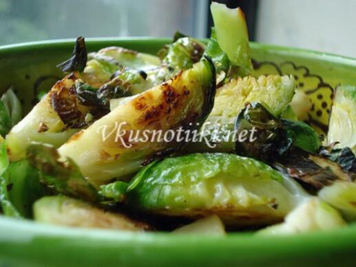 Печено брюкселско зеле                                               
