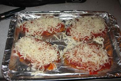 Пилешка пържола с кашкавал и топено сирене