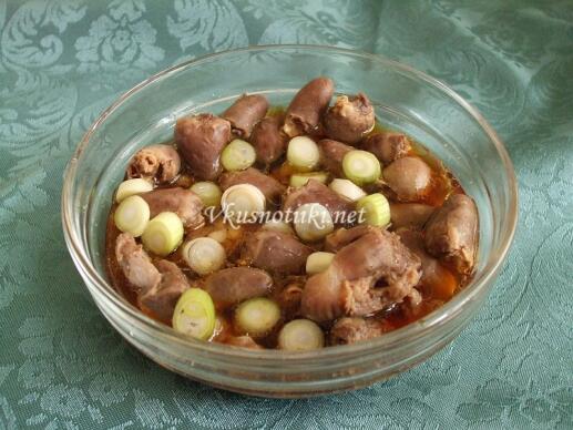 Пилешки сърца със зеленчуци