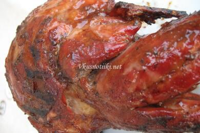 Шпиковано бутче с вино