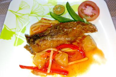 Запържена риба с джинджифил