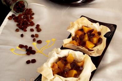 Кошнички с тиква и сушени плодове