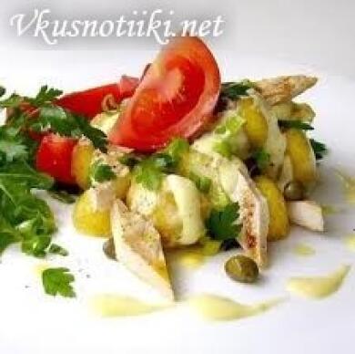 Средиземноморска пилешка салата