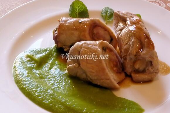 Панирано филе с плънка