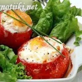 Домати с яйца на фурна