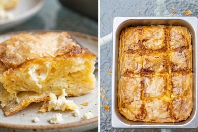 Баница  със сирене с готови кори