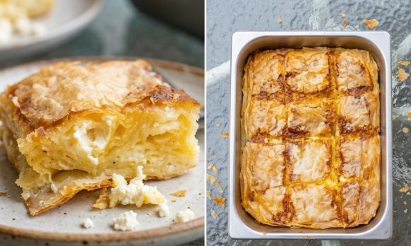 Баница  със сирене с готови кори