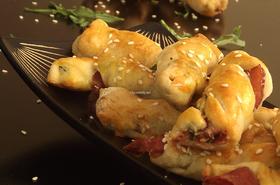 Пурички с прошуто и рукола