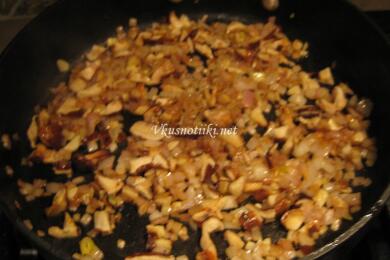 Каша с гъби и сметана