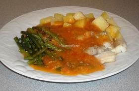 Риба с домати, запечена на фурна