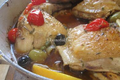 Пиле с маслини