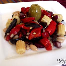 Салата бобено дуо с бейби царевички