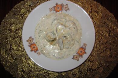 Тиквички с кисело мляко