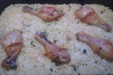 Пилешко бутче с ориз