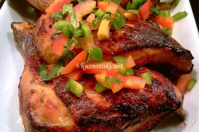 Пиле с домати