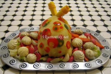 Пълнена кожа от пиле