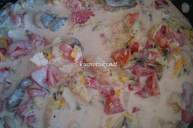 Пилешко със зеленчуци