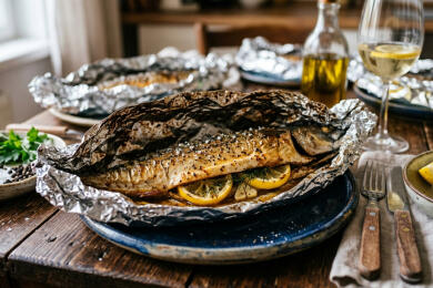 Скумрия във фолио