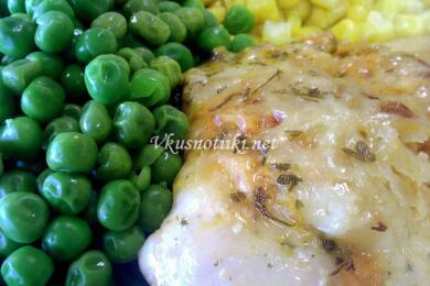 Пиле с грах